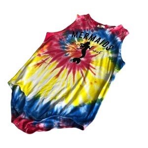 Rainbow Tie Dye Mermaid Bodysuit